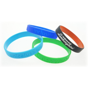 Recycled Silicone Wristband with Debossed Logo